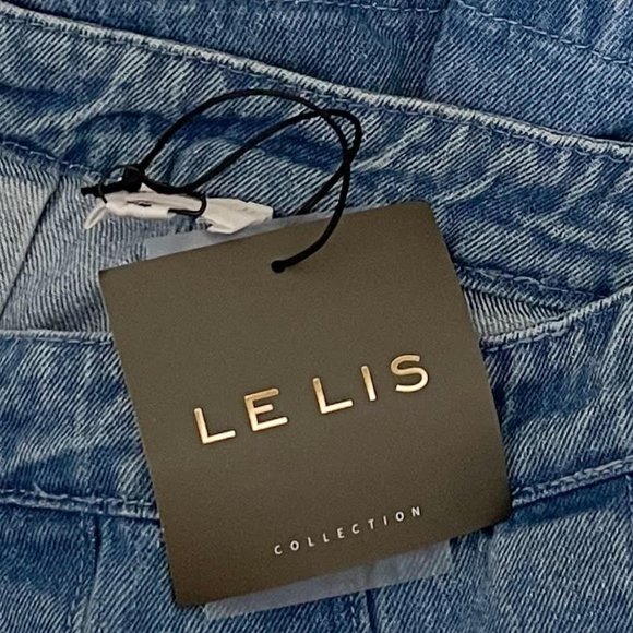 Lelis Demin Pleat Detail Side Zip Mini Skirt NEW WITH TAGS - Picture 5 of 7